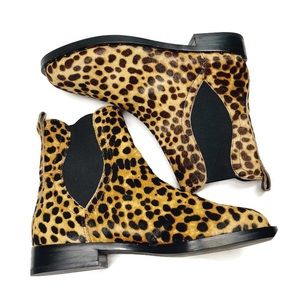 Rebecca Minkoff Sabeen Leopard Cow Hair Chelsea Boot